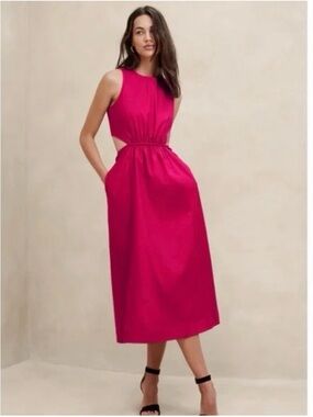 Banana Republic Linen Cut Out Dress